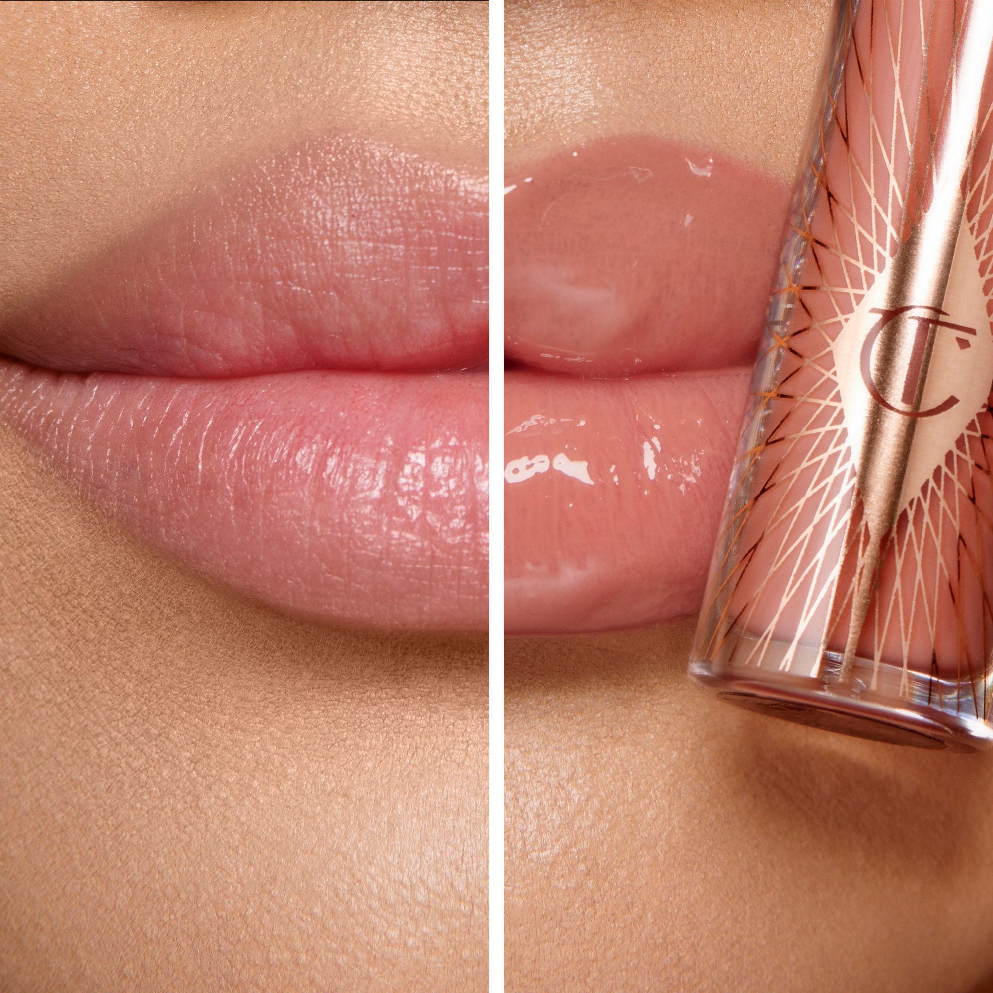 GLOSSY NUDE PINK LIP DUO (SET PARA LABIOS)